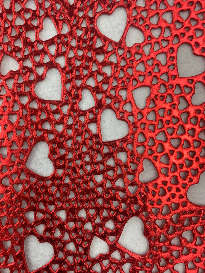 Valentine 3 Hearts Vinyl Table Runner