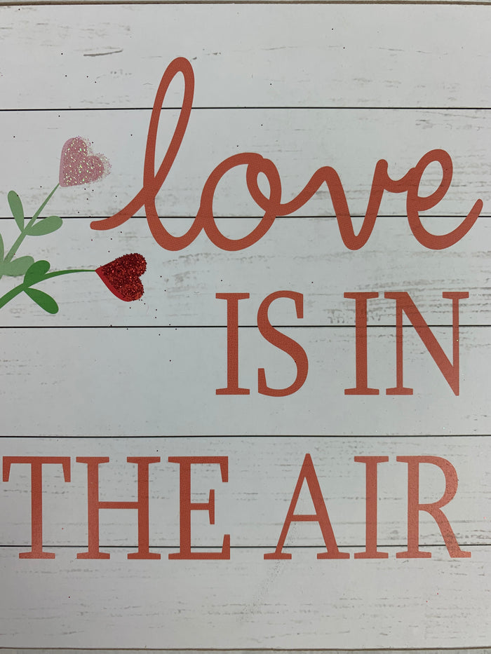 Valentine Gnome Love is in the Air Block Sitter or Sign