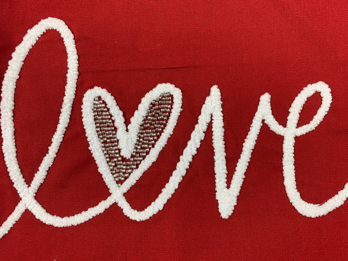 Valentine Love in Script Cotton Table Runner