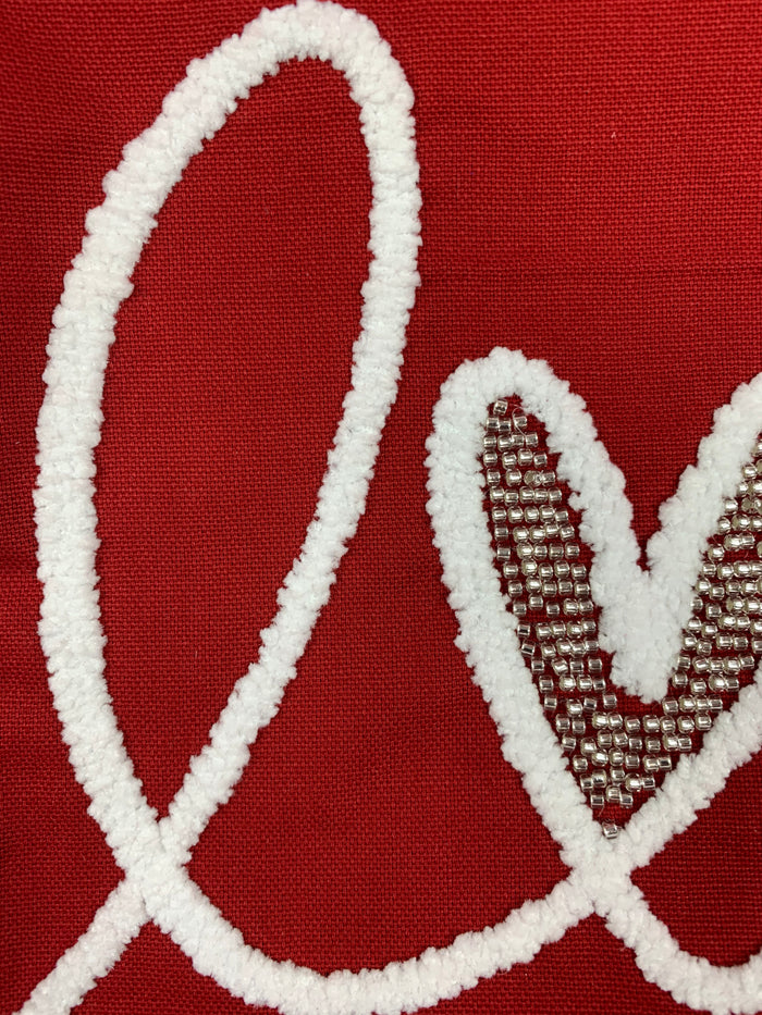 Valentine Love in Script Cotton Table Runner