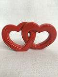 Valentine Medium Shiny Ceramic 2 Hearts in One Display