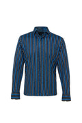 Vertical Stripe & Geo Button Down Shirt
