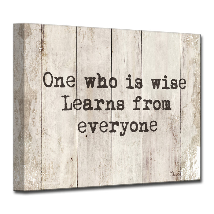 'Wise Learner' Wrapped Canvas Wall Art