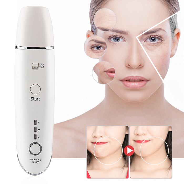 Appareil de soin anti-âge en forme de V pour réduire les rides et raffermir la peau du visage, utilisé pour le soin de la peau.