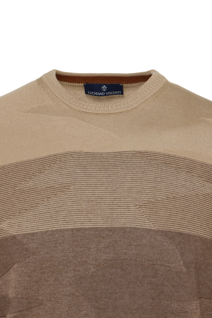 Zig Zag Crew Neck Sweater