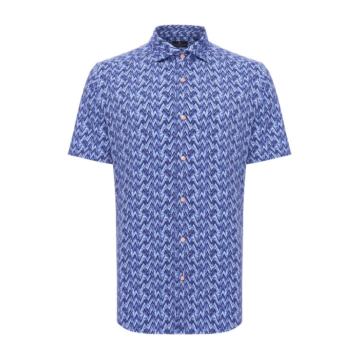 Zig Zag Print Short Sleeve Shirt